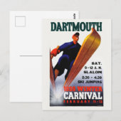 Dartmouth Winter Carnival 1938 Vintage Poster Briefkaart (Voorkant / Achterkant)