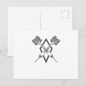 Dartpfeile überkreuz briefkaart (Voorkant / Achterkant)