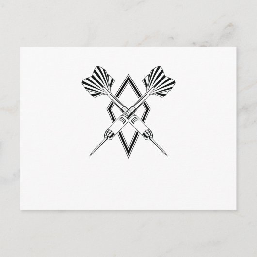 Dartpfeile überkreuz briefkaart (Voorkant)