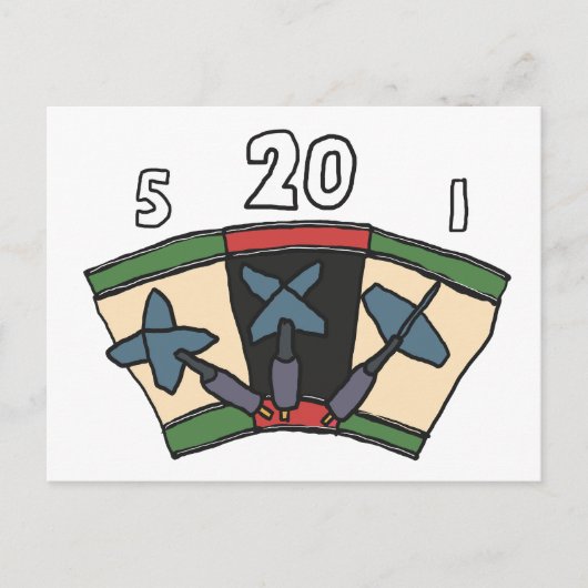Darts 180 briefkaart (Voorkant)