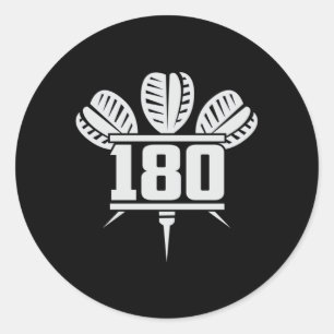 Darts 180 Dart Dartboard Bullseye Pijl Grappig cad Ronde Sticker