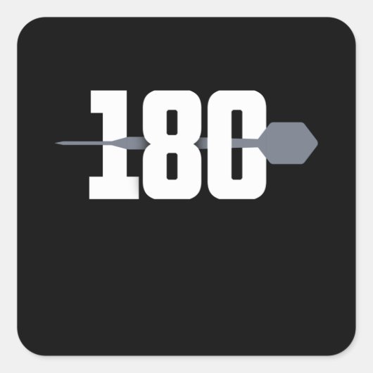 Darts 180 Dart Throwing Gift for Dartist Vierkante Sticker (Voorkant)