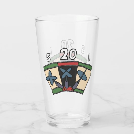 Darts 180 glas (Achterkant)