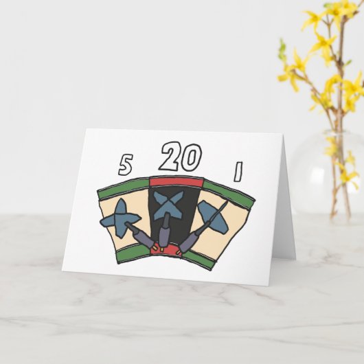 Darts 180 kaart (Gele Bloem)