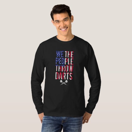 Darts American Flag Design for Dart Throwing Ameri T-shirt (Voorkant volledig)