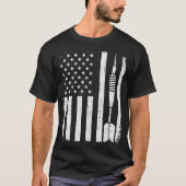 Darts American Flag Funny Darts Gift for Men T-shirt (Voorkant)
