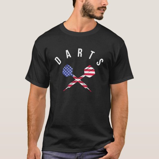 Darts Amerikaanse vlag voor dart gooien champs T-shirt (Voorkant)