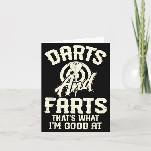 Darts And Farts That's What I'm Good At Funny Dart Kaart (Voorkant)