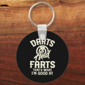 Darts And Farts That's What I'm Good At Funny Dart Sleutelhanger (Voorkant)