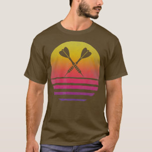 Darts Arrows Retro Sunset Old School T-shirt