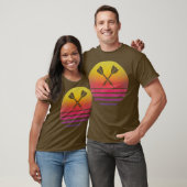 Darts Arrows Retro  Sunset Old School T-shirt (Unisex)