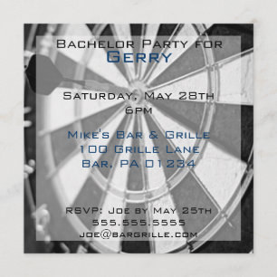 Darts Bachelor Party Invitation Kaarten