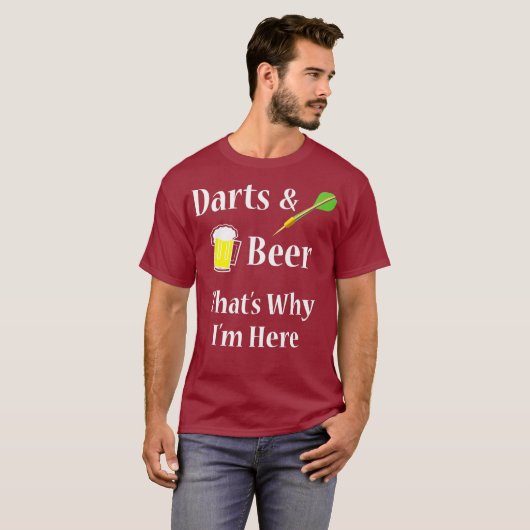 Darts Beer Funny for Dart Player Premium T-shirt (Voorkant volledig)