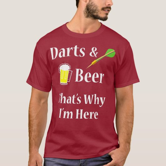Darts Beer Funny for Dart Player Premium T-shirt (Voorkant)