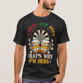 Darts Beer Funny voor Dart Player T-shirt (Voorkant)