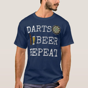Darts Beer Herhaal cricket Dart 501 Beer Retro T-shirt