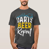 Darts Beer Herhaalt Funny Dart Player T-shirt (Voorkant)