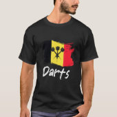 Darts Belgium vlag Dart Throwing Belgium Land D T-shirt (Voorkant)