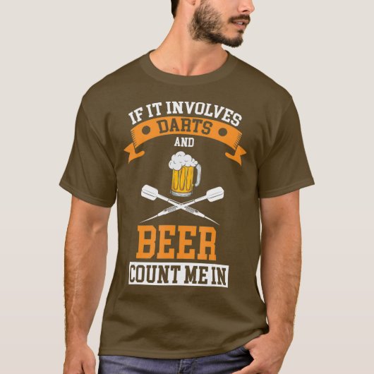 Darts Bier Gift T-shirt (Voorkant)