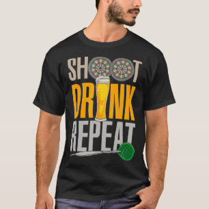 Darts - Bierscheut Drink herhalen - Pub T-shirt