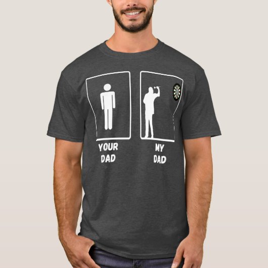Darts Bordspellen Soft Tip Dart Speler Papa T-shirt (Voorkant)