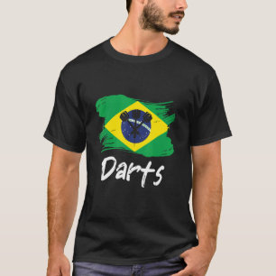Darts Braziliaanse vlag Dart Gooien Brazilië Land T-shirt