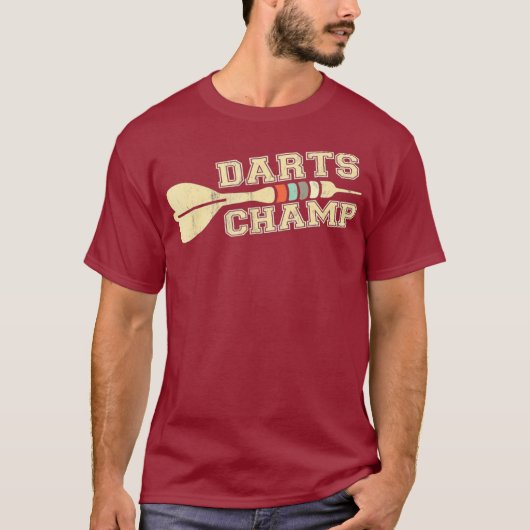 Darts Champ Retro Darts TS shirt (Voorkant)