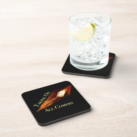 Darts Champion neemt alle komers over Bier Onderzetter (Rechterzijde)