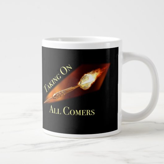 Darts Champion neemt alle komers over Grote Koffiekop (Rechts)