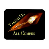 Darts Champion neemt alle komers over Magneet (Horizontaal)