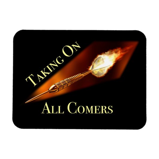 Darts Champion neemt alle komers over Magneet (Horizontaal)