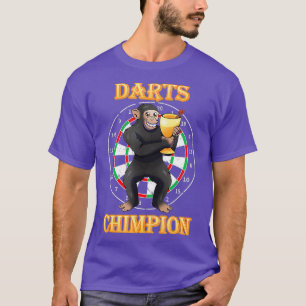Darts Chimpion Grappige Pun Darts Speler Gift T-shirt