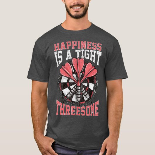 Darts Club Gift Funny Happiness is heel erg T-shirt (Voorkant)