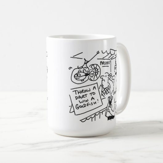 Darts Competitie - Win een goudvis - Kermis Koffiemok (Voorkant rechts)