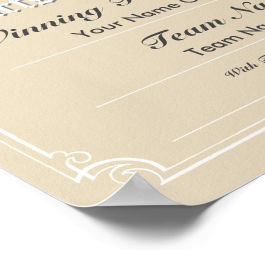 Darts Competition Certificate Poster (Hoek)