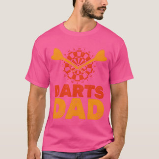 Darts Dad Dartboard Mannen Dart Vader retro T-shirt