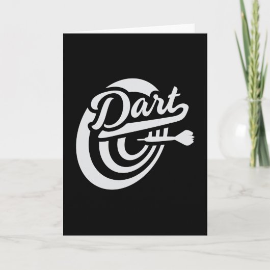 Darts Dart 180 Dartboard Bullseye Arrow Funny Gift Kaart (Voorkant)
