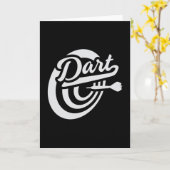 Darts Dart 180 Dartboard Bullseye Arrow Funny Gift Kaart (Gele Bloem)