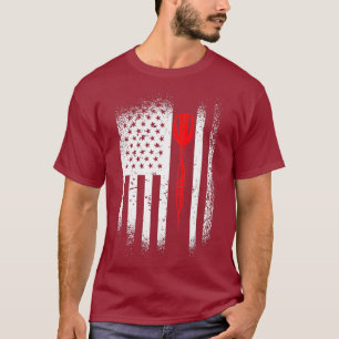 Darts Dart Arrow American Flag T-shirt