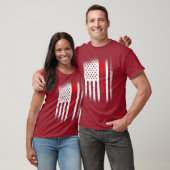 Darts Dart Arrow American Flag T-shirt (Unisex)