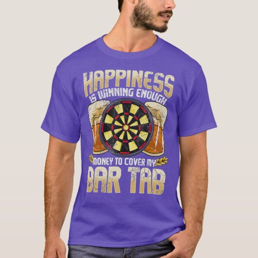 Darts Dart League Team Bar Tab Funny Humor T-shirt (Voorkant)
