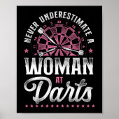Darts Dart onderschat een vrouw in de kunstkunst n Poster (Voorkant)
