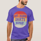 Darts Dart Speler Retro  Grappig Cadeau T-shirt (Voorkant)