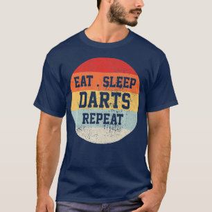 Darts Dart Speler Retro Grappig Cadeau T-shirt