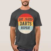 Darts Dart Speler Retro Grappig Gift Premium T-shirt (Voorkant)