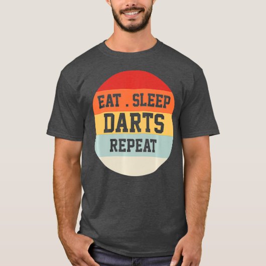 Darts Dart Speler Retro Grappig Gift Premium T-shirt (Voorkant)
