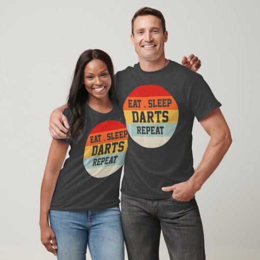 Darts Dart Speler Retro Grappig Gift Premium T-shirt (Unisex)