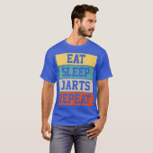 Darts Dart Speler Retro Grappig Gift Premium T-shirt (Voorkant volledig)