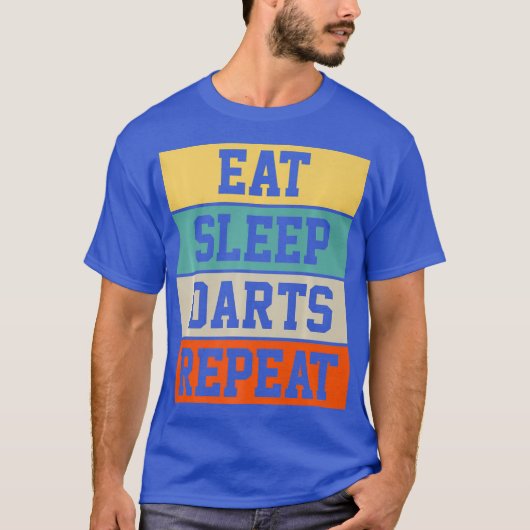 Darts Dart Speler Retro Grappig Gift Premium T-shirt (Voorkant)