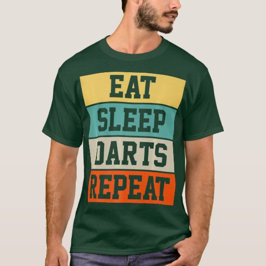 Darts Dart Speler Retro Grappig Gift Premium T-shirt (Voorkant)